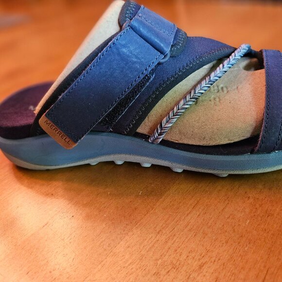 Women's Terran 4 Post Wrap Size 8 Medium Width Color: Sea (Blue) Preowned - Picture 7 of 9